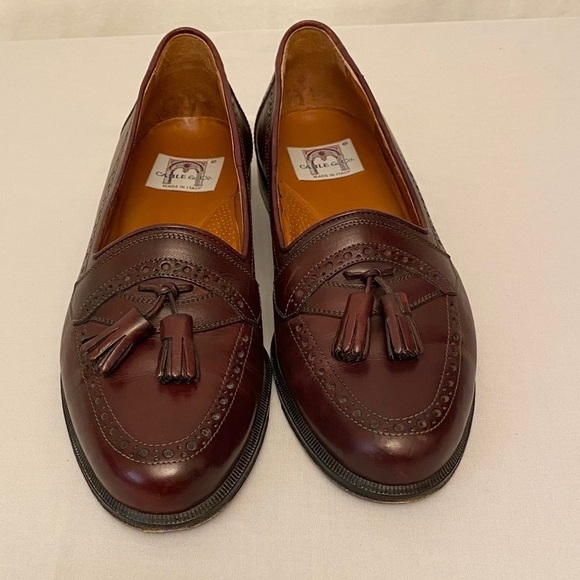 CABLE & CO Tassel Loafers Cordovan Shoes Size 9.5 Made In Italy - Picture 6 of 12
